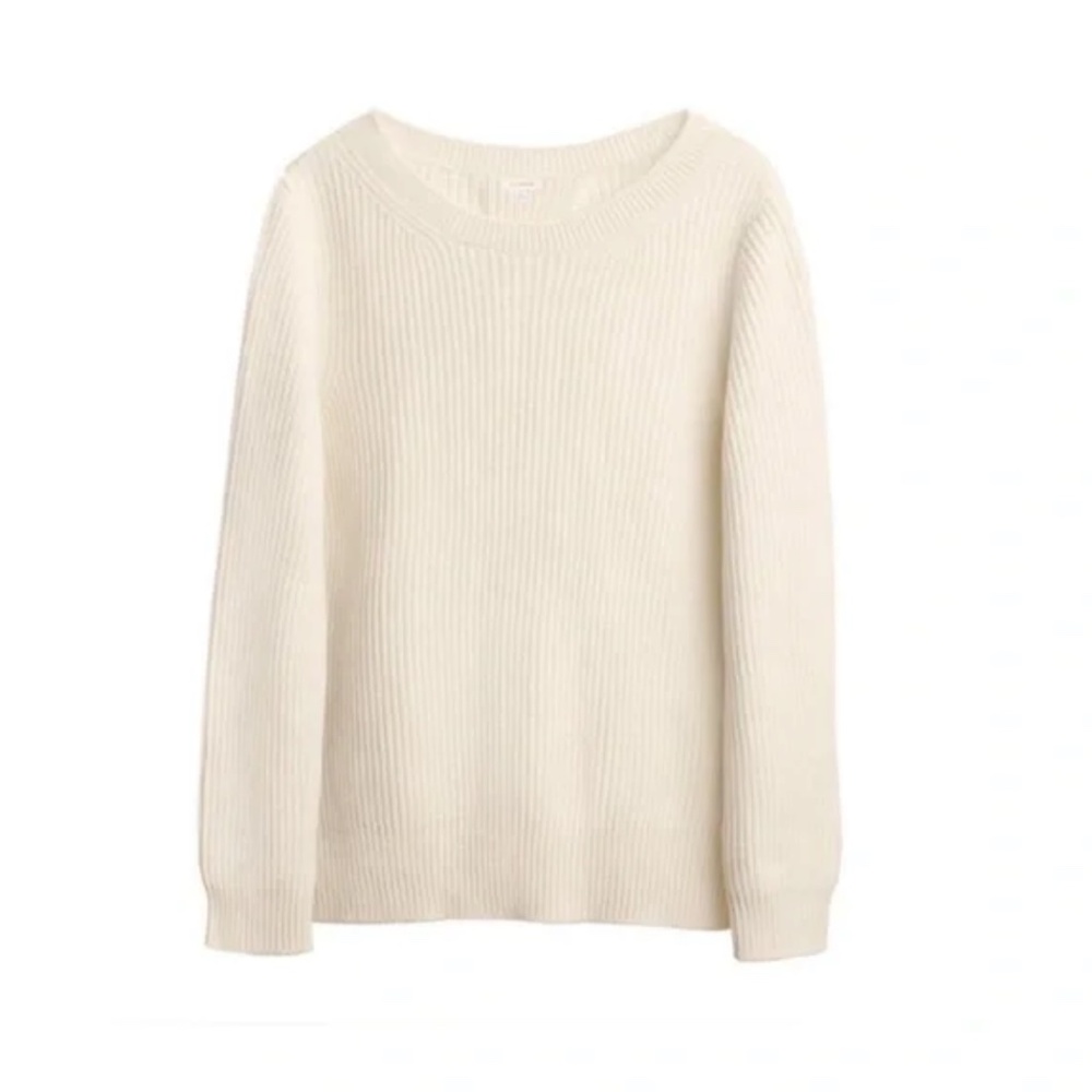 CUYANA Ribbed Open Back Sweater in Cream Size Small - Picture 2 of 8